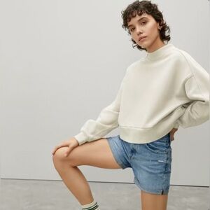 Everlane cropped mock neck sweatshirt